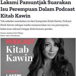 Laksmi Pamuntjak Suarakan Isu Perempuan Dalam Podcast Kitab Kawin